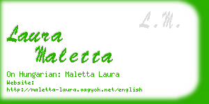 laura maletta business card